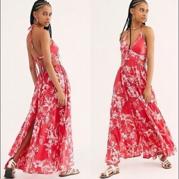 Free People Raspberry Maxi Dress - Picture 3 of 10